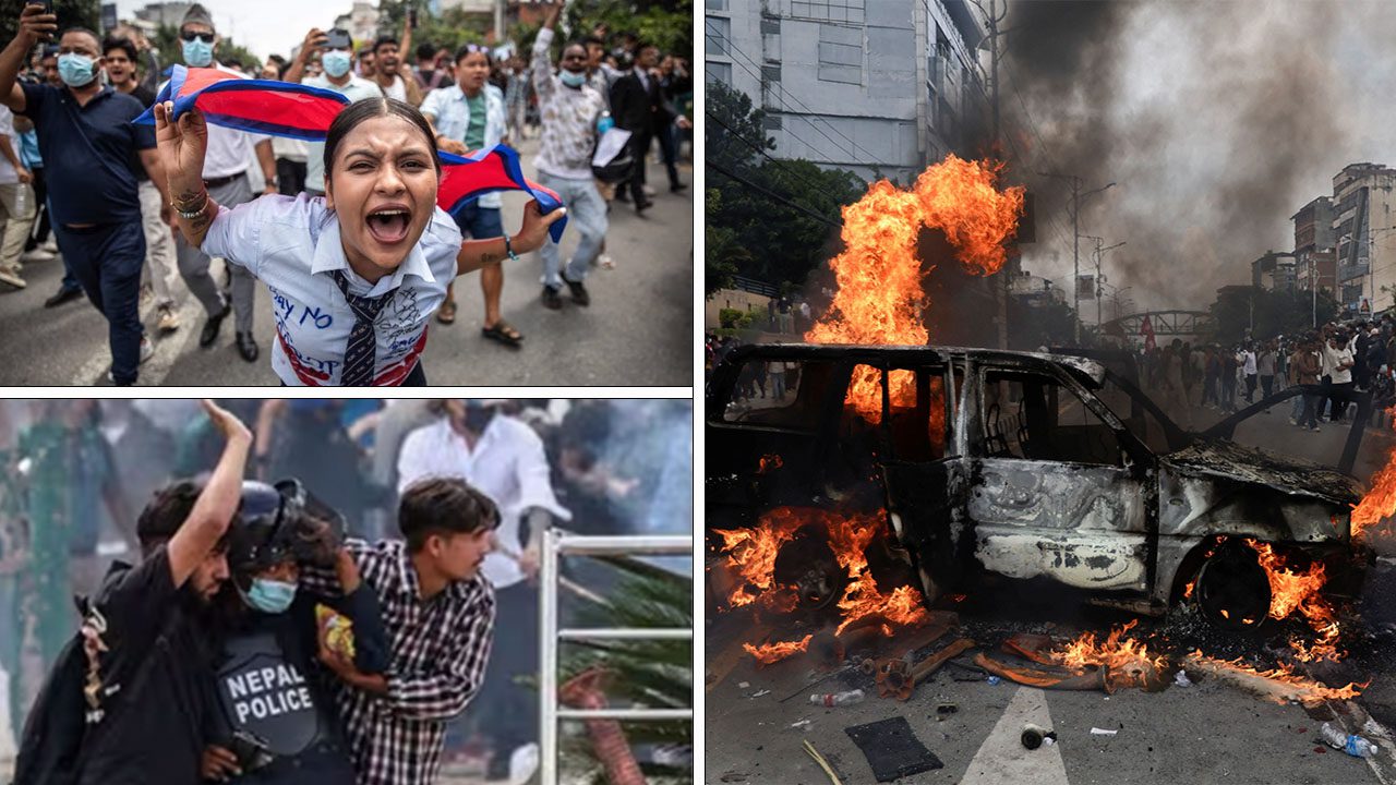 Nepal-Protest-on-Road